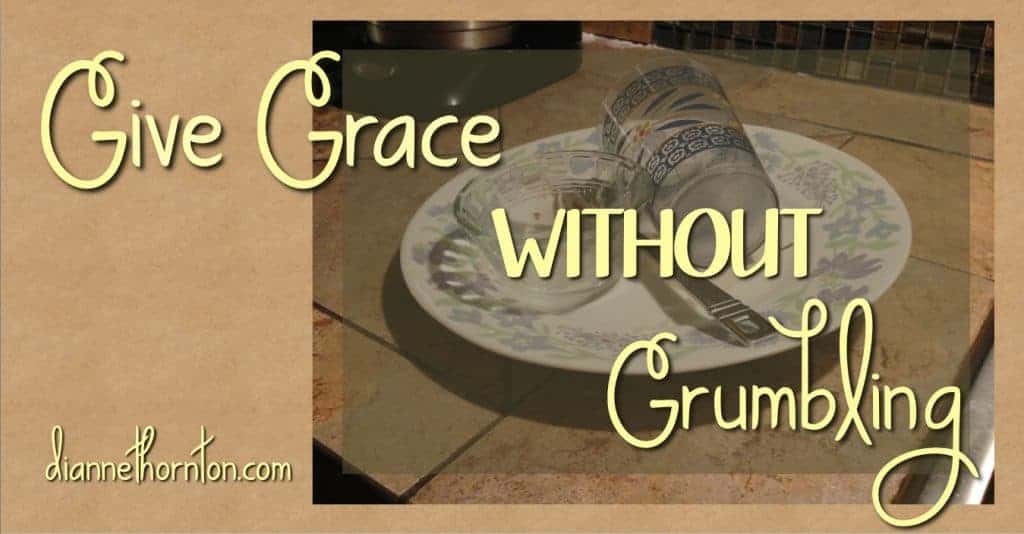 When faced with a petty circumstance that gets your dander up, do you grumble or give grace? Grace points others to Christ! Give grace WITHOUT grumbling!