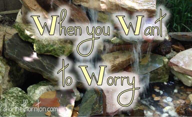 Where is your focus when faced with a worrisome situation? Your focus is the object of your worship. Instead of worry, focus on the One Who walks with you!