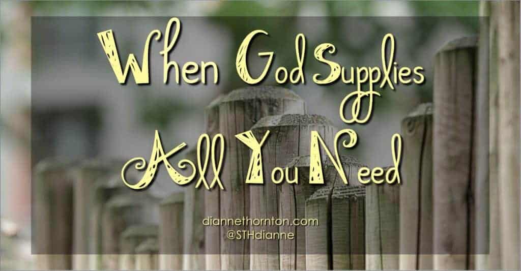 When you are faced with something beyond your ability, either physically, emotionally, or spiritually, where do you turn? God supplies ALL you need.